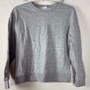 Reflex Sweater Pullover Sweatshirt Knit‎ Top Heather Grey Marled Terry Cloth